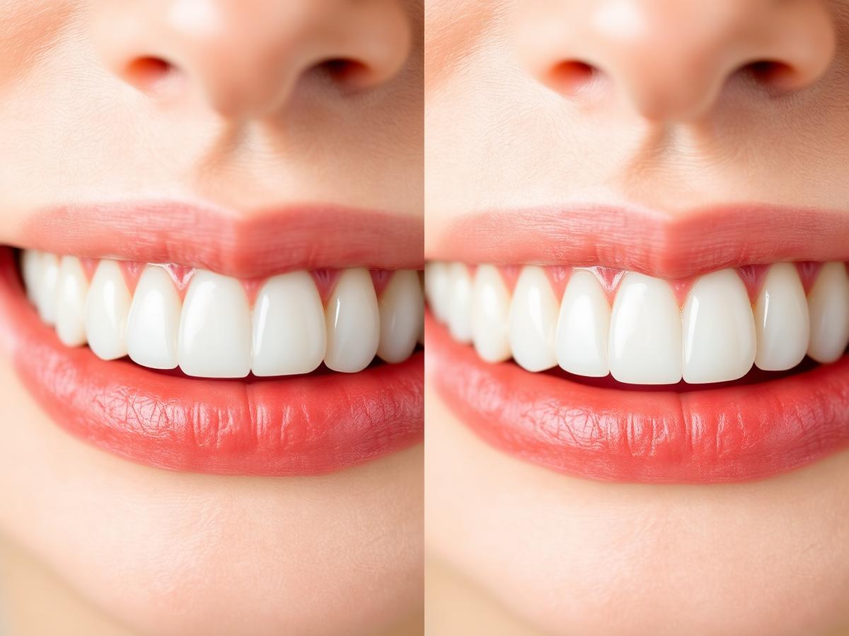 Before and after smile makeover